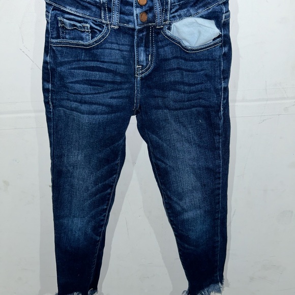 Kids/Girl’s Size 12 Jeans, blue denim pants, used - Picture 2 of 4